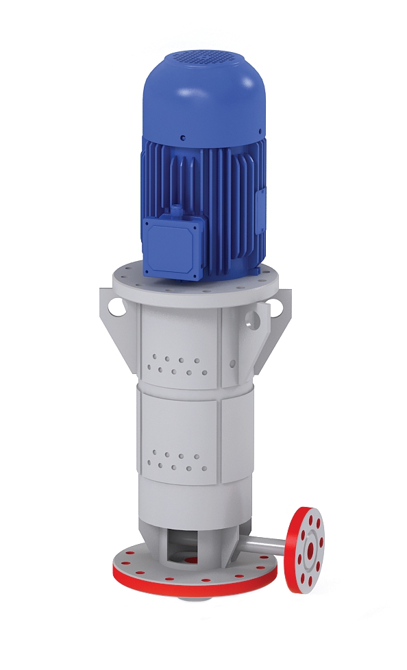 Top-driven installation for the system of reservoir pressure maintenance of VCPU (vertical centrifugal pumping unit) type